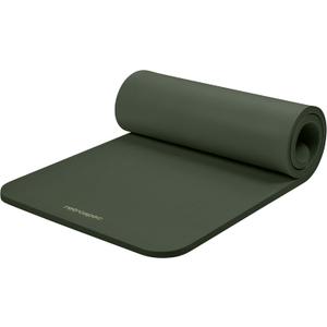 Retrospec Solana Yoga Mat 1" Thick w/Nylon Strap for Men & Women - Non Slip Exercise Mat for Home Yoga, Pilates, Stretching, Floor & Fitness Workouts