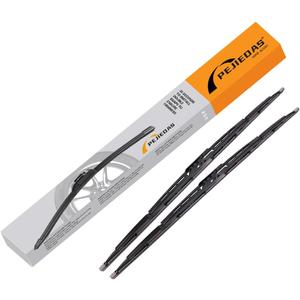 Front Windshield Wiper Blades, 17" + 17" Metal Frame Wiper Blades, OEM Quality for Original Equipment Replacement (Pack of 2)
