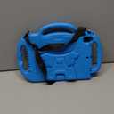 LTROP Kids Case for iPad 9th/8th/7th Generation 10.2 Inch with Shoulder Strap, Shockproof Lightweight Handle Stand Child Bumper Case, Blue