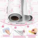 Drydiet Pink Bow Wallpaper Peel and Stick Contact Paper 23.6 in x 118.1 in