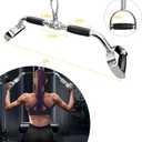 LAT Pulldown Bar Press Down Bar Heavy Duty Cable Machine Attachments V-Shaped Bars with Rubber Handgrips for Gym Home