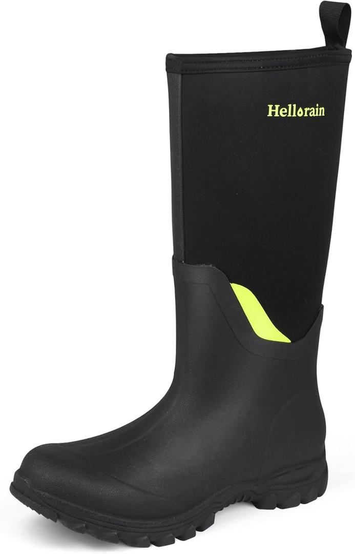 Hellorain Neoprene Rubber Waterproof Outdoor Rainboots Professional Non-slip Lightweight Breathable Women's Rain Shoes Suitable for Farms, Fish Ponds, Gardens 11