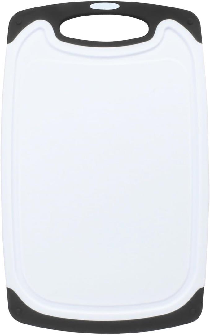 5.9X9.8 inch High-Density Plastic Mini Cutting Board with Built-In Handle - Easy to Clean, Non-Slip Chopping Board for Kitchen - BPA-Free Small Cutting Board and Dishwasher Safe Design