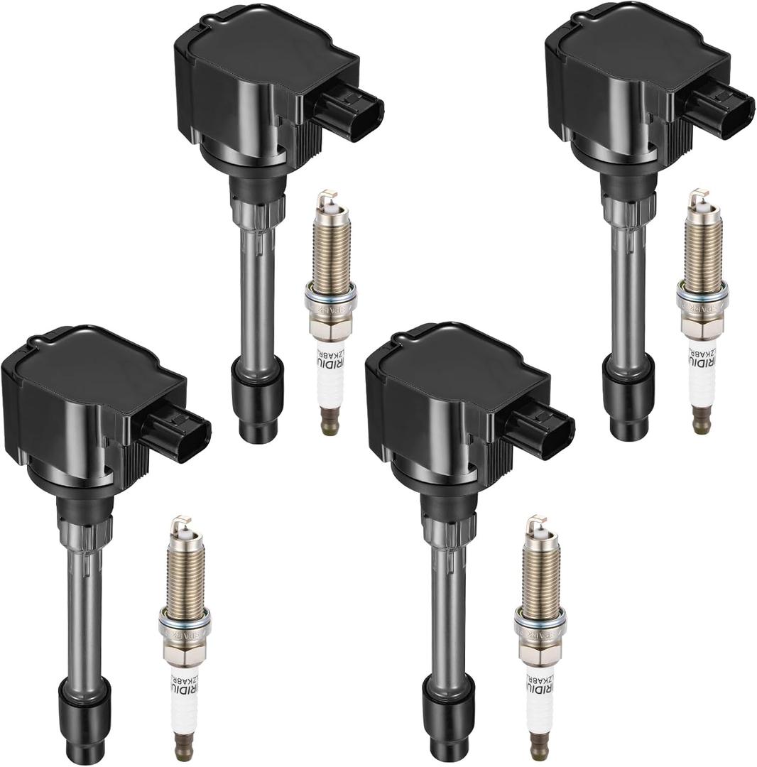 SYKRSS 4-Pack UF781 Ignition Coils & 95660 Spark Plugs Kit Compatible with Honda Civic CR-V 2017-2022, 1.5L L4 - Replaces UF781 CM11122