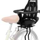 XIEEIX Rear Child Bike Seat,Rear Mounted Child Bike Seats,Back Mount Child Seat with Back Rest Armrest Foot Pedals,Width Adjustable Bicycle Rear Seat,Fits All Bicycle Rear Frames