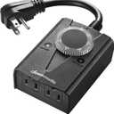 DEWENWILS Outdoor Light Timer Waterproof Christmas, Plug in Timer Switch, Electrical Outlets for Decoration Lights, String Lights, 15A 1/2HP UL Listed