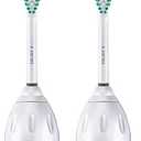 Philips Sonicare Genuine E-Series Replacement Toothbrush Heads, 2 Brush Heads, White, HX7022/66