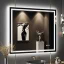 40x36 Inch LED Bathroom Mirror with Lights,Backlit and Front Lighted Bathroom Vanity Mirrors for Wall,Anti-Fog Dimmable Memory Shatterproof LED Vantiy Mirror