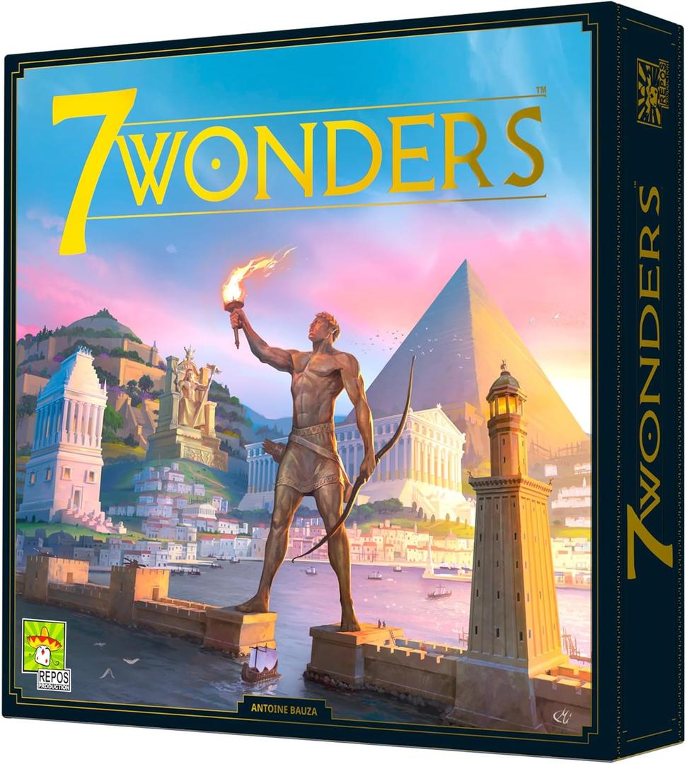 Asmodee 7 Wonders Board Game (New Edition)  Lead Your Civilization to Prosperity, Strategy Game for Kids and Adults, Ages 10+, 37 Players, 30 Minute Playtime