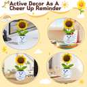 Positive Handmade Sunflower Crochet Doll - with Card Deserve All The Good Thing - Emotional Support Gifts for Teacher,Coworker,Best Friend,Mom,Dad,Sister - Birthday, for Women,Men