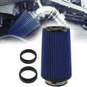 RYANSTAR Universal Clamp-On Air Filter Three Different Size 3in 3.5in 4 in High Flow Round Tapered Cone Closed-Top Cool Air Filter Cleaner Fit Compat