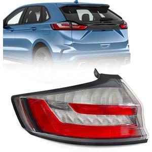 FIONE Tail Light Assembly [Full LED][w/o DRL] Compatible with Ford Edge SE/SEL 2019-2023 Rear Brake Lamp Outer Left Driver Side LH