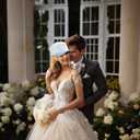 Put It On My Husband's Tab Funny Trucker Hats Women Vintage Adjustable Baseball Cap Embroidery Fashion Trucker Hat (Bride - White/Blue)