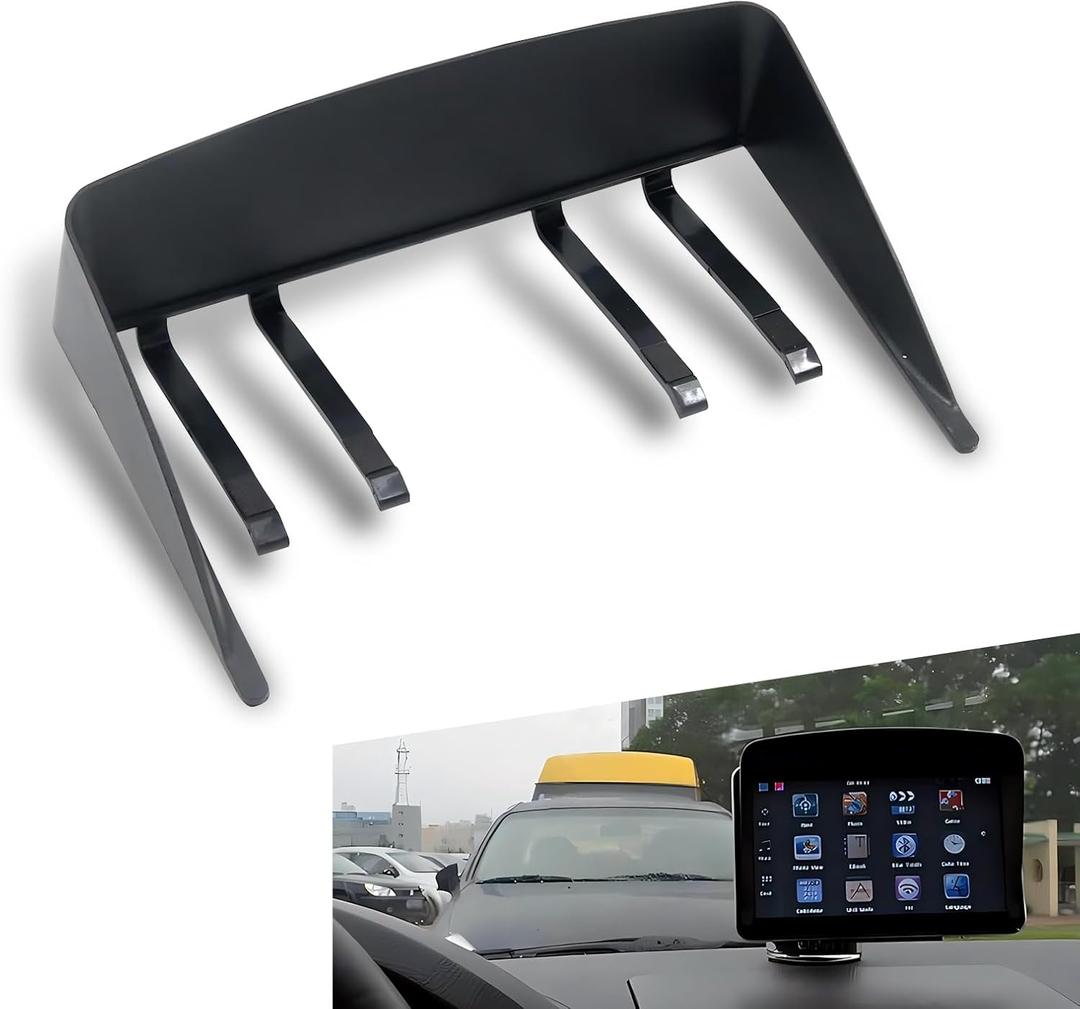 1 PC Car GPS Navigator Sunshade, 6.7 " x 4.3 " x 1.57 " Plastic Durable Anti-reflective Screen Protector Cover for Blocking Sunlight, Navigation Visor Extender, Universal 7" GPS Navigation Sunshade (Black)