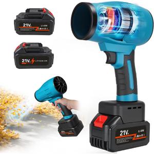 Cordless Leaf Blower, Portable Handheld Electric Turbo Jet Blower with Adjustable Speed, 2 x 4.0Ah Batteries for Lawn Care, Patio Cleaning, Blowing Leaves, Lightweight and Powerful Dust Cleaner