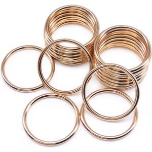 SEMINI 20PCS O Ring Buckle electroplated Zinc Alloy O-Rings Tone for Hardware Bags Belts Craft DIY Accessories (50mm(1.97in))