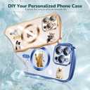 [CD Ring & Curly Wave Edge] for iPhone 15 Pro Case, 2025 Upgraded [Full Camera Protection] [Compatible with MagSafe] Plating Soft Non-Yellowing Clear Case for 15 Pro 6.1 " Men Women ,Titanium Gold