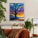 Qoosea Paint by Numbers Kit for Adult : The Tree of Life DlY Paint by Number for Adults with Frame Painting Kit for Beginners Adults Fun Number Painting Art for Home Decor Relaxing Gift 9.512inch