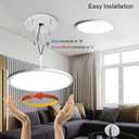 12 Inch LED Flush Mount Ceiling Light Fixture, 5000K Daylight White, 24W(240W Equivalent), 3200LM, Slim Modern Ceiling Lamp, Flat Round Ceiling Lighting for Bedroom Hallway Kitchen
