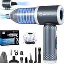 Mini Vacuum Cleaner, 3 in 1 Cordless Handheld Vacuum Cleaner, 13000Pa High Power Car Vacuum Cleaner with Brushless Motor,Adjustable Car Vaccum Portable Cordless for Cars,Desktop-DBS03 (Gery and Sliver)
