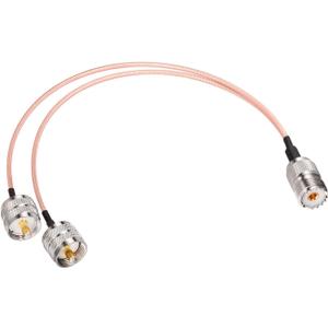 SUPERBAT UHF Splitter Cable SO239 to Dual PL-259 Cable Splitter Low Loss (12 Inch RG316) for HAM & CB Radio, Antenna Analyzer,Dummy Load,SWR Meter etc.