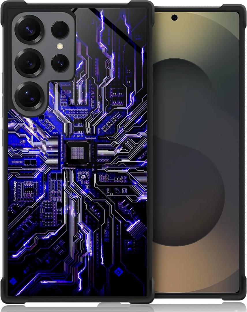 CARLOCA Compatible with Samsung Galaxy S25 Ultra Case,for Girl Fashion Graphic Design Shockproof Anti-Scratch Drop Protection Case for Samsung Galaxy S25 Ultra Purple Chip Technology Cases