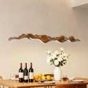 63in Linear Chandelier with Remote,Modern Resin Ceiling Pendant Lights for Dining Room Adjustable Color Temperature,Island Lighting Hanging Light for Kitchen,Living Room (62.99in)