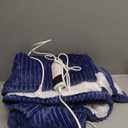 Heated Blanket Electric Throw, Soft Flannel Heating Blanket with 8 Hours Auto Off 10 Fast Heating Levels Machine Washable Sherpa Heated Blanket with Overheating Protection (Throw (50" x 60"), Blue)