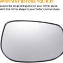 X AUTOHAUX Car Rearview Right Passenger Side Mirror Glass Replacement W/Backing Plate Non-heated White Glass for Honda Jazz Fit 2009-2013