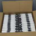 350Pcs Clear & Black Plastic Plates for Party, Disposable Dinnerware Set for 50 Guests,100 Plastic Plates,50 Cups, 50 Pre-Rolled Napkins with Cutlery for Party, Wedding, Christmas