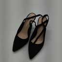 Womens Closed Toe Ankle Strap Heels Pointed Toe Pumps Shoes Slingback High Heel Wedding Dress Shoes (9.5, Black-2)