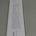 Wireless Keyboard and Mouse Combo - Full Size Slim Thin Wireless Keyboard Mouse with Numeric Keypad 2.4G Stable Connection Adjustable DPI (White & Silver)