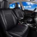 Huidasource Car Seat Covers Fit for Toyota RAV4, Full Coverage Waterproof Leather Seat Cushion Covers Full Set Fit for 2013-2018 Toyota Rav4 XLE LE XLE Premium Limited (Not for Hybrid, Black)