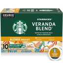 Starbucks K-Cup Coffee Pods, Starbucks Blonde Roast Hot or Iced Coffee, Veranda Blend, 10 Keurig Pods, 14 JAN 2027
