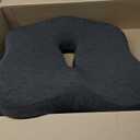 Memory Foam Seat Chair Cushion for Relieves Back Sciatica Pain Tailbone Pain Coccyx Degenerating Disc Orthopedic Osteoarthritis Prostate Cushion Low Back Pain Cushion Hip Shaping (Dark Gray) (Dark Gray)