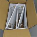 Amazon Basics 3 Ring Binders, 2 Inch, D-Ring Organizer for School, Home Office, White, 4 Pack