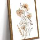 Framed Vintage Floral Wall Art, Spring Bathroom Pictures Wall Decor, Farmhouse Flower Canvas Prints, Laundry Paintings, Modern Country Artwork for Gallery Bedroom Decoration 16x24 Inch