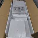 White Dresser with LED Lights and Power Outlets, Dresser TV Stand with 8 Drawers for 55" TV, Fabric Chest of Drawers for Bedroom, Living Room, Entryway