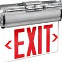 New York Approved Letter 8" Exit Sign Emergency Light Recessed Housing Single and Double Face Optional,Replaceable Acrylic Panel, UL Certified GRMSEL-200