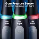 Oral-B Rechargeable Electric Toothbrush, iO3 Limited Deep Clean, 3 Cleaning Modes, Visual Pressure Sensor to Protect Gums, 2 Brush Heads, Travel Case, Black