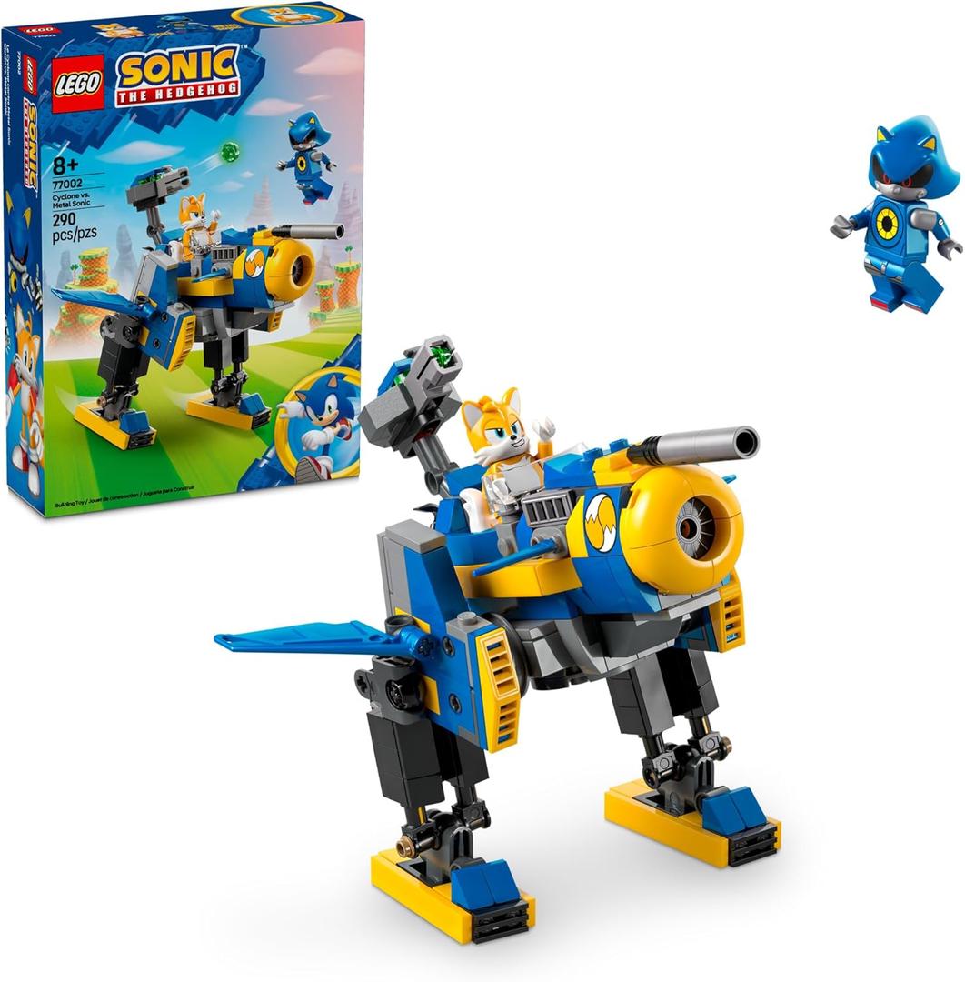 LEGO Sonic The Hedgehog Cyclone vs. Metal Sonic - Building Toy for Kids, Boys and Girls, Ages 8+ - Mech Suit with Minifigures for Pretend Play - Gift Idea for Birthdays - 77002