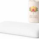 Thin Flat Memory Foam Pillow for Stomach Sleeping, Low Profile Back & Side Sleepers, 3-Inch Cooling Gel Pillow, Bamboo-Tencel Cover