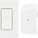 GE Wireless Remote Wall Switch Light Control, No Wiring Needed, 1 Grounded Outlet, Off White Paddle, Plug-In, Up to 100ft Range, Ideal for Indoor Lamps, Small Appliances, and Seasonal Lighting, 18279