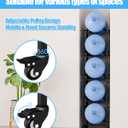 5 Gallon Water Jug Holder, Movable 5 Tier Heavy Duty Water Rack with 4 Wheels, Rack for Water Jug Storage, Space Saving Water Stand for Five 5 Gallon Water Jugs, Black