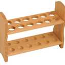 EISCO Test Tube Rack, 9 Inch - 12 Tube Capacity - Wooden, Beechwood 2 Pack