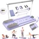 Pilates Reformer Board, Foldable Pilates Reformer Kit,Portable Pilates Machine for Women GirlsAll-in-1 Multi-Purpose Abs Core Pilates Equipment Workout for Home Office Indoor
