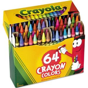 Classic Crayons - with Built In Sharpener - 64 ct (Pack of 1)