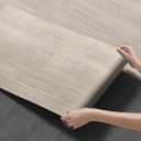 3D Peel and Stick Floor Tile Vinyl Flooring Roll Wood Plank Sticker 23"x 393"/64 Sq.Ft, for Home Apartment Room Self Adhesive Easy DIY Removable Waterproof Thicken Floor Covering Maple Wood