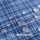 Kevin Textile Pack of 2 Decorative Outdoor Waterproof Throw Pillow Covers Stripe Square Pillowcases Modern Cushion Cases for Patio Couch Bench 18 x 18 Inch Navy Blue
