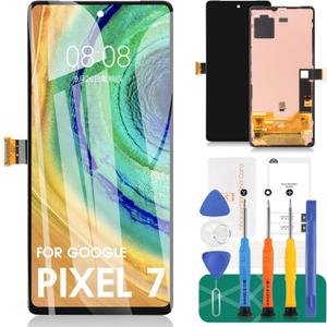 Original for Google Pixel 7 Screen Replacement for Google Pixel 7 LCD Digitizer Repair Kits for Google Pixel 7 GVU6C Display Touch Screen Assembly Replacement with Frame GQML3(with Fingerprint)